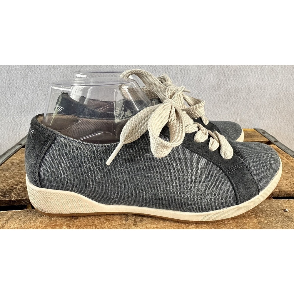 Dansko Olisa Suede Canvas Sneakers Womens 7.5 38 Blue Excellent